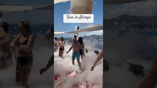 Fun in Alanya boatparty swimming turkey travel vlog turkeytravelvlog [upl. by Nap494]