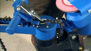 Sharpening Chains with the Garrett Wade QF Chainsaw Sharpener [upl. by Ennaerb]