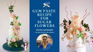 Homemade Gum Paste Recipe for Sugar Flowers  Gumpaste Recipe [upl. by Etnaihc]