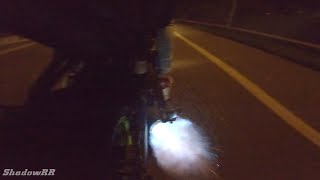 Yamaha MT07  SC Project CRT Full Exhaust  Crazy Night Ride [upl. by Pincas254]