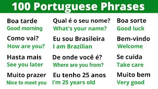 100 Basic and Essential Phrases in Portuguese for Beginners [upl. by Siriso711]