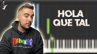 Beret  Hola qué tal  Instrumental Piano Tutorial  Partitura  Karaoke  MIDI [upl. by Meyers]