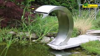 Ubbink stainless steel waterfall Mamba [upl. by Ashien]