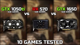 GTX 1050 Ti vs Rx 570 vs GTX 1650  Test In 10 Games [upl. by Hertha]