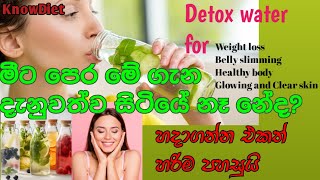 Detox water  දැනුවත්ව සිටියේ නෑ නේද  For Healthy Body Weight Loss and Antiaging Knowdiet496 [upl. by Japha]