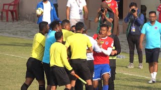 machhindra vs police  Machhindra Player try to attack the referee after losing 21  Football fight [upl. by Stirling]