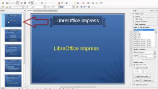 LibreOffice Impress Open Save As Close [upl. by Mahmud798]