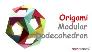 Origami Dodecahedron easy  modular [upl. by Rayner]