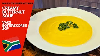 Butternut Soup with Cream  SouthAfrican Style  Hearty Soup [upl. by Sinaj602]