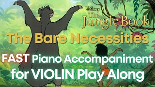 The Bare Necessities  Playback for Violin Fast Tempo with Sheet Music [upl. by Irabaj586]