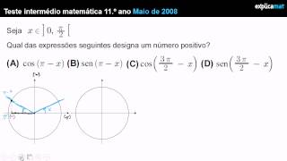 Teste Intermédio 11º Ano  Trigonometria [upl. by Nirag]