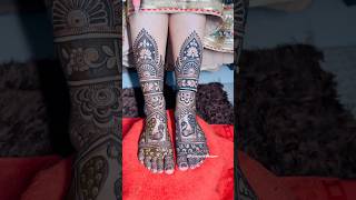 Bridal Mehandi Leg Design bridalmehndi legmehndi legmehndidesign rajmehandidesigner ytshort [upl. by Tecu]