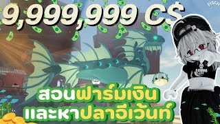 ฟาร์มเงินในอัพเดทใหม่รวยมาก พร้อมสอนหาปลาอีเว้นท์  FISCH  ROBLOX [upl. by Akaya]