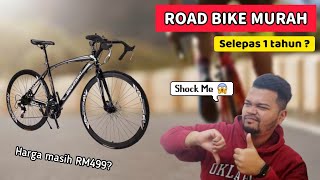 ROAD BIKE MURAH BEGASSO  REVIEW  Setelah 1 tahun penggunaan [upl. by Wendalyn5]