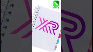 How to Make 3d letter XR logo illustrator 🔥 short logodesign viralshort shortsfeed [upl. by Meekah]