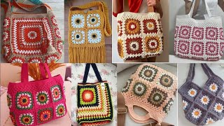 Pop Easy Granny Square for BeginnersChanging Colors  Granny Stitch Bag PatternCrochet projects [upl. by Jaquiss]