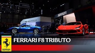 Ferrari F8 Tributo unveiled in Geneva [upl. by Aihsein]