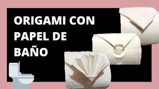 Origami con papel de baño Parte 1 🚽 Toilet Paper Origami Abanico Sello Diamante o Rombo [upl. by Huntington]