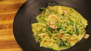 Keto Pasta Carbonara with zoodles  keto recipe  healthy recipe channel  keto noodles  low carb [upl. by Vins222]