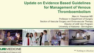 Update on Evidence Based Guidelines for Management of Venous Thromboembolism [upl. by Nivle605]