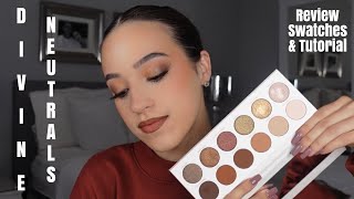 MORPHE X JACLYN HILL DIVINE NEUTRALS PALETTE REVIEW  tutorial amp swatches  fall eye look ♡ [upl. by Tterraj]