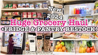 HUGE GROCERY HAUL 2024  FRIDGE RESTOCK amp PANTRY ORGANIZATION  KITCHEN CLEANING amp ORGANIZING [upl. by Etsirk]