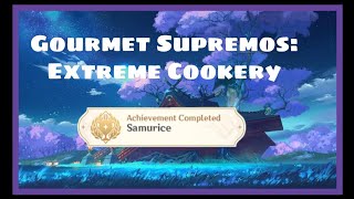 SamuRice Achievement  Genshin Impact  Gourmet Supremos Extreme Cookery [upl. by Floria965]