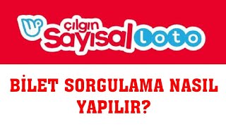 Çılgın Sayısal Loto Bilet Sorgulama  Kupon Sorgulama Nasıl Yapılır [upl. by Oneal]