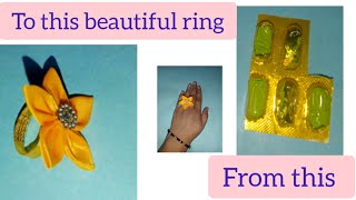 MEDICINE KE WRAPPER SE RING BANAybridal ring Creativesaba2 trending viralvideo youtubeshorts [upl. by Galligan374]