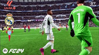 FC24 Real Madrid  Celta Santiago Bernabeu stadium EA Sports laliga Mbappe [upl. by Kirch]