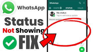 HOW TO FIX WhatsApp Status Not Showing Problem Solved  WhatsApp Status Not Showing for All Contacts [upl. by Randi]