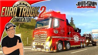 Euro Truck Simulator 2 Mercedes Antros Tow Truck Hauling a wreck [upl. by Suzi217]