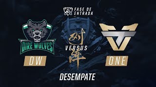 Dire Wolves x Team oNe Fase de Entrada  Dia 2  Desempate  Mundial 2017 [upl. by Nahpos]