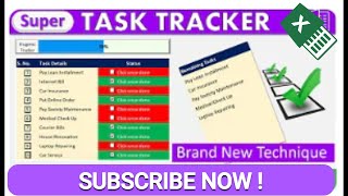 how to create a daily task sheet in excel  Create a Super Task Tracker in Excel [upl. by Bathsheeb82]