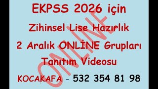 EKPSS 2026 için ZİHİNSEL LİSE ONLİNE EĞİTİM KURSLARIMIZ TANITIM VE SÜPRİZ VİDEOSU İZLEYİNİZ [upl. by Salahi488]