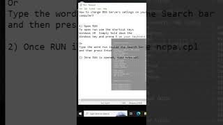 Change DNS Server settings on the PC Part7 shorts pc [upl. by Elane778]