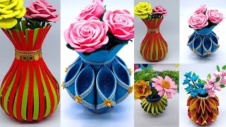 4 Types of Flower Vase  How to Make Flower Pot  Christmas Gift Ideas  Dollar Tree DIY [upl. by Allianora]