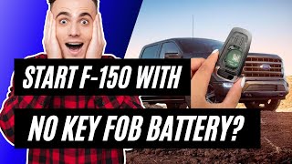 How to start a 2021 Ford F150 with dead key fob battery [upl. by Necyrb570]