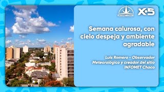 Pronostico extendido de Resistencia Semana calurosa con cielo despeja y ambiente agradable [upl. by Esiuqram282]