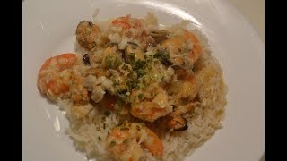 Cabillaud crevettes moules sauce citron recette cookeo [upl. by Odraode]