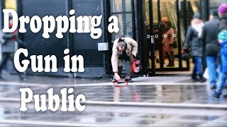 Dropping A Gun In Public Prank Social Experiment [upl. by Tabbi]