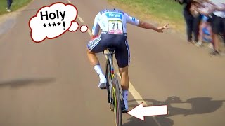 Remco Evenepoel Thinks Rear Tyre EXPLODED in Time Trial  Tour de France 2024 Stage 7 [upl. by Corron]