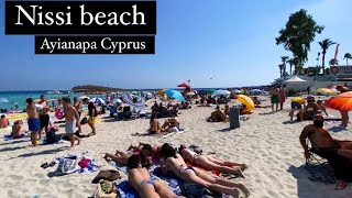 Nissi Beach Ayia Napa Cyprus Insane Party Scenes and Vibe [upl. by Selemas]