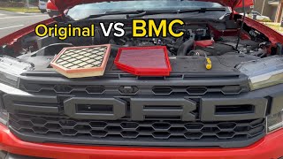 WORTH IT  Original VS BMC Air filter  Ford Ranger Raptor 2024 [upl. by Apps]