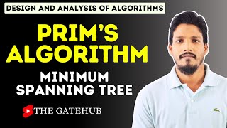 Prims Algorithm for minimum spanning trees  GATECSE  DAA [upl. by Domingo134]