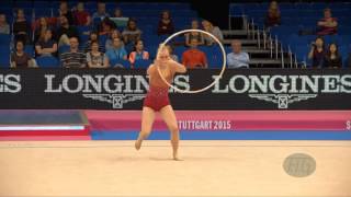 Nicoline SACHMANN DEN 2015 Rhythmic Worlds Stuttgart  Qualifications Hoop [upl. by Jedd]