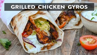 Chicken Gyros Made On The Grill  How to make chicken gyros [upl. by Iduj621]