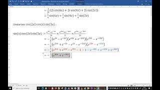 Linéarisation de sinxcos2xsin3x [upl. by Wessling]