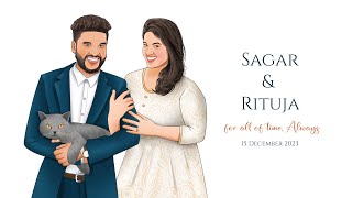 SAGAR amp RITUJA  4K CINEMATIC WEDDING TEASER  2023  by Utkarsh Kelkar Photography [upl. by Urbai]