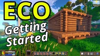 ECO Gameplay  Getting Started Global Survival Sandbox [upl. by Hsinam608]